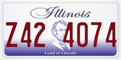 IL license plate Z424074