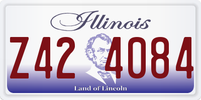 IL license plate Z424084