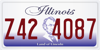 IL license plate Z424087