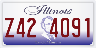 IL license plate Z424091