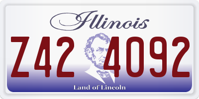 IL license plate Z424092