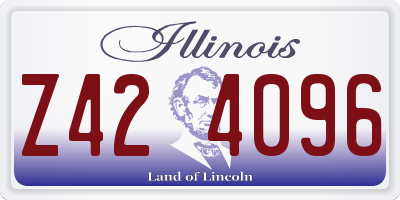 IL license plate Z424096
