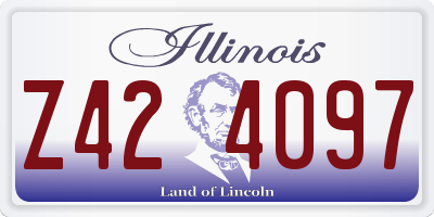 IL license plate Z424097