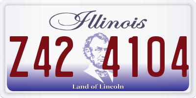 IL license plate Z424104