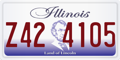 IL license plate Z424105