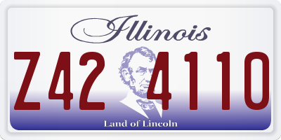 IL license plate Z424110