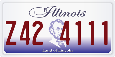 IL license plate Z424111