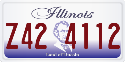 IL license plate Z424112