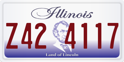 IL license plate Z424117