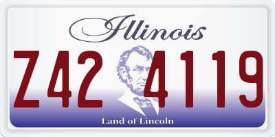IL license plate Z424119