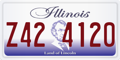 IL license plate Z424120
