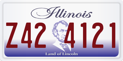 IL license plate Z424121