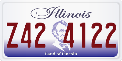 IL license plate Z424122
