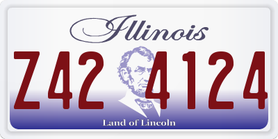 IL license plate Z424124
