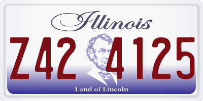 IL license plate Z424125