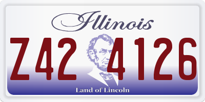 IL license plate Z424126