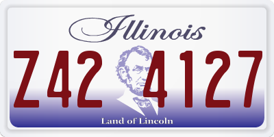 IL license plate Z424127