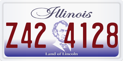 IL license plate Z424128