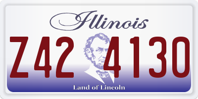 IL license plate Z424130