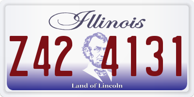 IL license plate Z424131