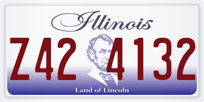 IL license plate Z424132
