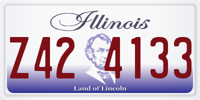 IL license plate Z424133