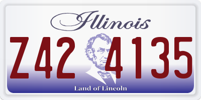 IL license plate Z424135