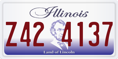 IL license plate Z424137