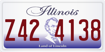 IL license plate Z424138