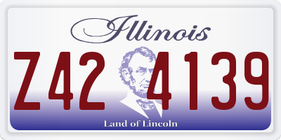 IL license plate Z424139