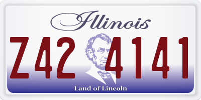 IL license plate Z424141