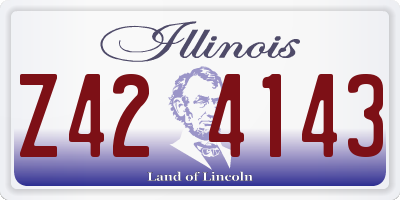IL license plate Z424143