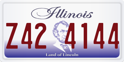 IL license plate Z424144