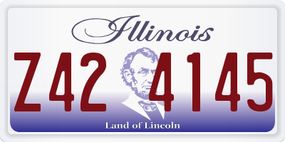 IL license plate Z424145