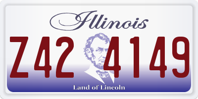 IL license plate Z424149