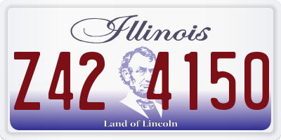 IL license plate Z424150