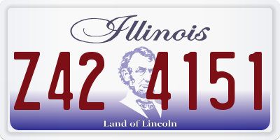 IL license plate Z424151