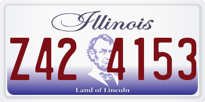 IL license plate Z424153