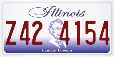 IL license plate Z424154