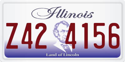 IL license plate Z424156