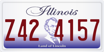 IL license plate Z424157