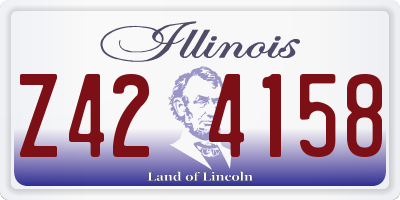 IL license plate Z424158