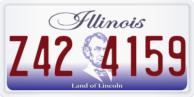 IL license plate Z424159