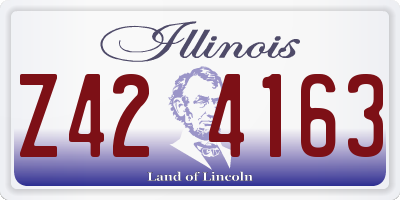 IL license plate Z424163