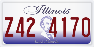 IL license plate Z424170
