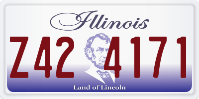 IL license plate Z424171