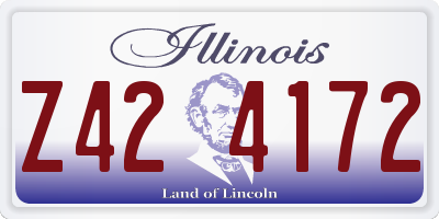 IL license plate Z424172