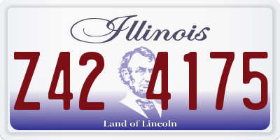 IL license plate Z424175
