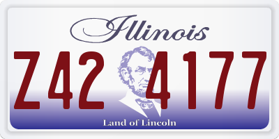 IL license plate Z424177