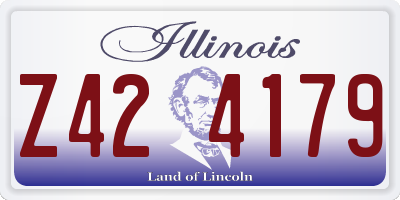 IL license plate Z424179